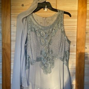 Silver Gown with Shaw